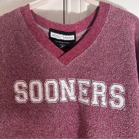 Woolly Threads Oklahoma Sooners Sweatshirt Size Large OU Oklahoma University - Picture 6 of 14